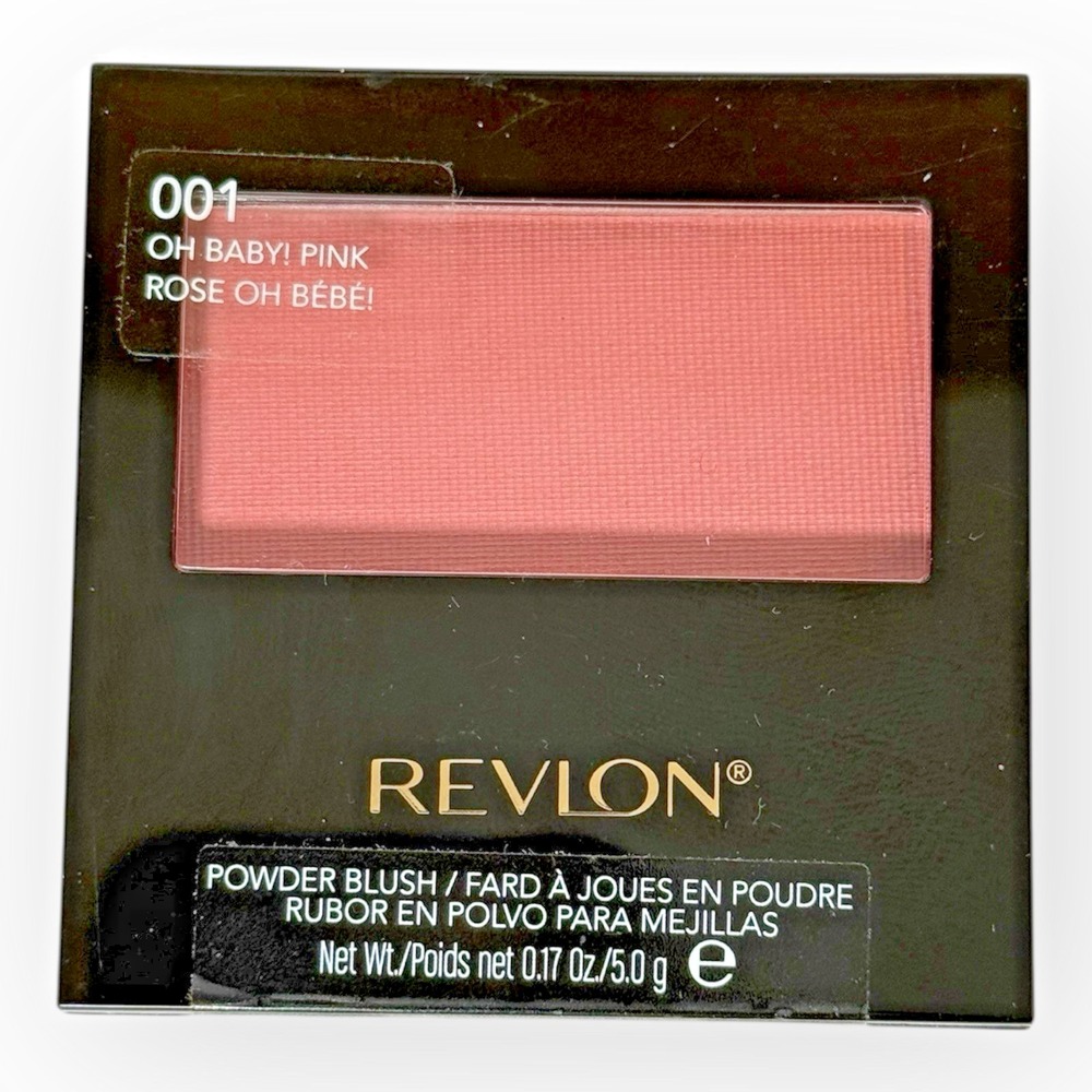 Revlon Powder Blush Women Standard 001 Oh Baby! Pink New Sealed Brush Mirror